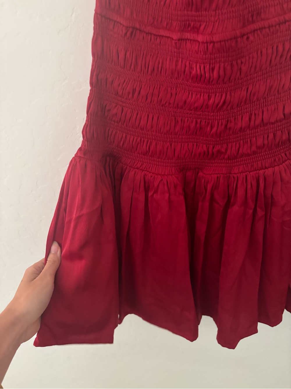 Princess Polly Red Satin Halter Mini Dress Size 2 - Picture 4 of 5